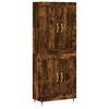 vidaXL Highboard Smoked Oak 69.5x34x180 cm Engineered Wood