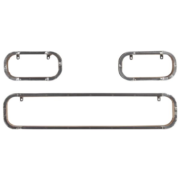 vidaXL 3 Piece Wall Shelf Set Solid Mango Wood