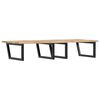 vidaXL Basin Shelf Wall Mounted Steel and Solid Wood Acacia