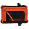 vidaXL Pet Bike Trailer Orange and Black Oxford Fabric&Iron