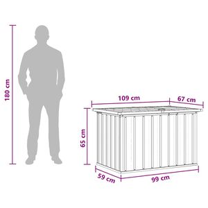 vidaXL Storage boxes Galvanised Steel 109 x 67 x 65 cm Green