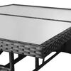 vidaXL Garden Table Black 140x80x74 cm Poly Rattan