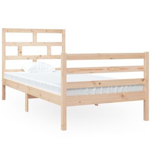 vidaXL Bed Frame without Mattress 90x190 cm Single Single Solid Wood