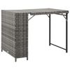 vidaXL 5 Piece Folding Outdoor Dining Set Poly Rattan Grey