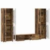 vidaXL TV Cabinet Set with Drawer with Shelf Old Wood Engineered Wood