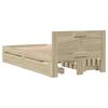 vidaXL Bed Frame with Headboard without Mattress Sonoma Oak 90x190 cm Single