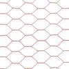 vidaXL Chicken Wire Fence Steel with PVC Coating 25x0.5 m Red