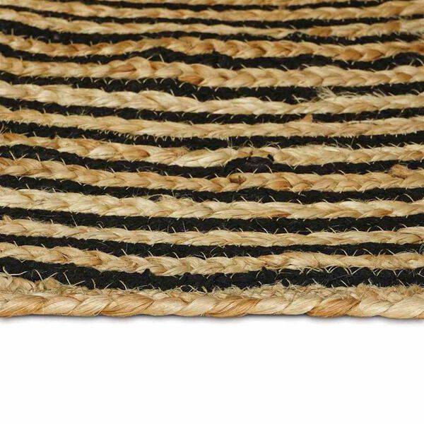 vidaXL Rug Natural and Black 100 x 152 cm Jute