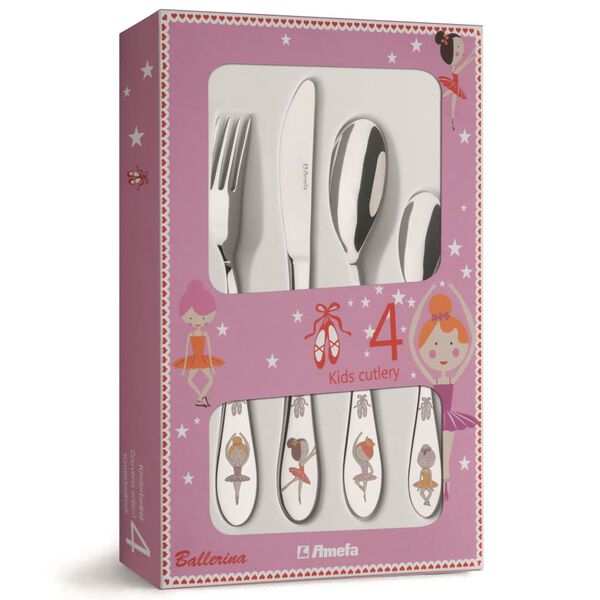 Amefa 4 Piece Children Cutlery Set Ballerina