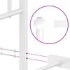 vidaXL Metal Bed Frame without Mattress with Headboard White 193x203cm