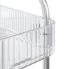 vidaXL Storage Trolley 3-Tier Transparent 37x28x68 cm Acrylic