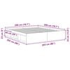 vidaXL Bed Frame without Mattress Concrete Grey 200x200 cm