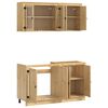 vidaXL Cabinet with Shelf SKI 4 pcs Honey Brown Solid Pine Wood