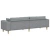 vidaXL Sofa with Cushion Light Grey 250 x 77 x 76 cm Fabric