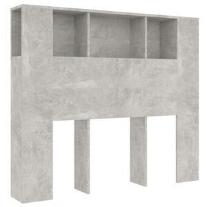 vidaXL Headboard Cabinet | Concrete grey | Engineered wood | Medium