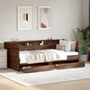 vidaXL Daybed with Drawers without Mattress Brown Oak 90x190 cm Single