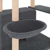 vidaXL Cat Tree with Sisal Scratching Posts Dark Grey 166 cm