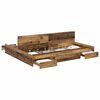 vidaXL Storage Bed Frame Old Wood 180 x 200 cm Engineered Wood
