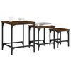 vidaXL Nesting Coffee Tables 3 pcs Smoked Oak Engineered Wood