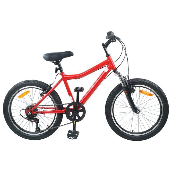 vidaXL Kids Bike 20'' 6-Speed for 6-11 Years Old Red
