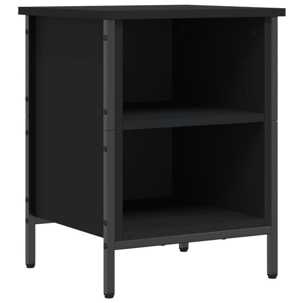 vidaXL Shoe Cabinet Black 38x35x50 cm Engineered Wood