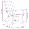 vidaXL Adirondack Rocking Chair White 92 x 73.5 x 92 cm HDPE
