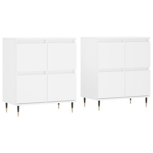 vidaXL Sideboards 2 pcs White Engineered Wood