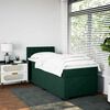 vidaXL Box Spring Bed with Mattress Dark Green 100x200 cm Velvet