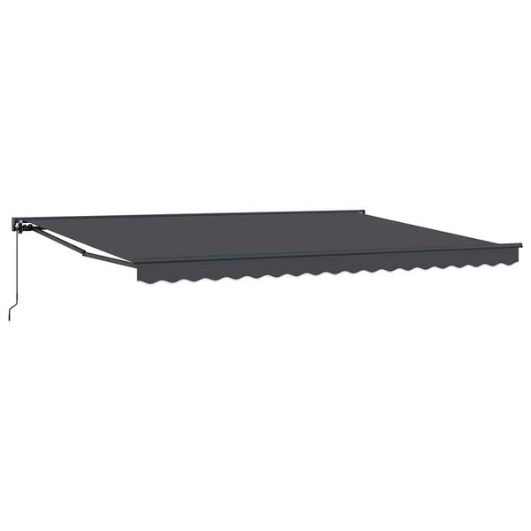 vidaXL Retractable Awning Anthracite 450 x 300 cm Polyester and Metal