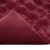 vidaXL Anti-Slip Faux Rabbit Fur Blanket Olite 4 pcs Bordeaux Red