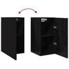 vidaXL Wall TV Cabinet Wall-mounted 2 pcs Black Oak 30.5 x 30 x 60 cm