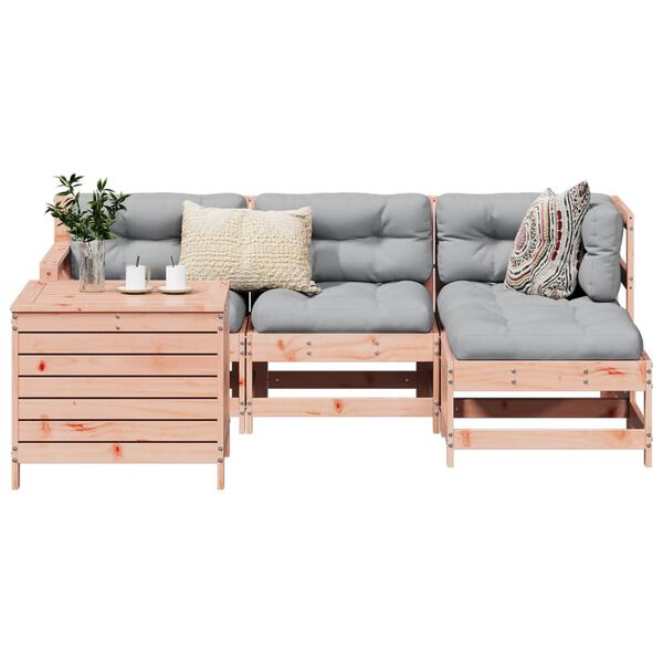 vidaXL 5 Piece Garden Sofa Set Solid Wood Douglas Fir