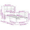 vidaXL Bookcase Bed without Mattress 90x200cm Solid Wood Pine