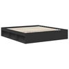 vidaXL Bed Frame with Headboard Black 180 x 200 cm Engineered wood