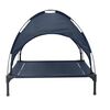 vidaXL Dog Bed Folding Manual Navy Blue 90 x 81 x 80.5 cm Steel
