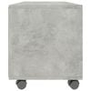 vidaXL TV Cabinet with Castors Concrete Grey 90x35x35 cm Engineered Wood