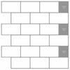 vidaXL Subway Tile 20 pcs White Grey 30.5 x 30.5 cm