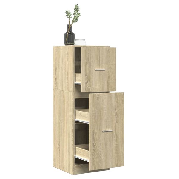 vidaXL Apothecary Cabinet Sonoma Oak 40x41x118 cm Engineered Wood