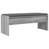 vidaXL Hall Bench with Cushion Grey Sonoma 103 x 38 x 40 cm