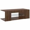 vidaXL TV Cabinet with LED Lights Brown Oak 90x39x30 cm