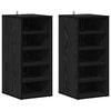 vidaXL Shoe Cabinet 2 pcs 32 x 35 x 70 cm Engineered Wood Black Oak