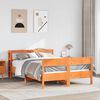 vidaXL Bed Frame without Mattress Wax Brown 135x190 cm Double Solid Wood Pine