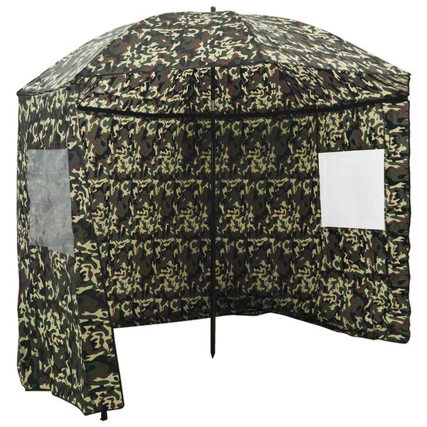 vidaXL Fishing Umbrella Camouflage 300 x 240 cm Oxford Polyester