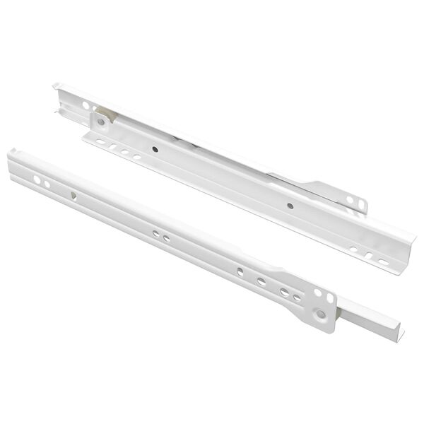 vidaXL Drawer Slide 2 pcs White 250 mm Steel