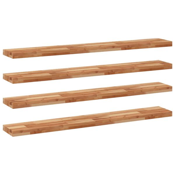 vidaXL Floating Shelves 4 pcs 140x20x4 cm Oil Finished Solid Wood Acacia
