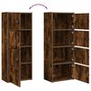 vidaXL Bookcase Smoked Oak 40x24x102 cm Engineered Wood
