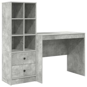 vidaXL Desk Concrete Grey 135.5 x 50 x 127 cm 2 pcs