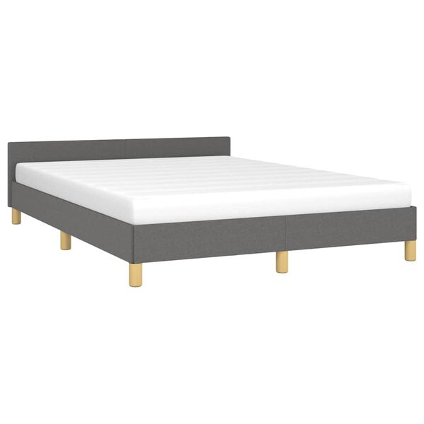 vidaXL Bed Frame without Mattress Dark Grey 180x200cm Super King Fabric