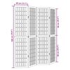 vidaXL Room Divider 4 Panels White Solid Wood Paulownia