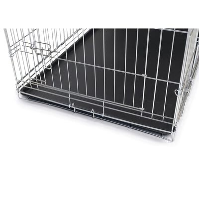 Karlie Dog Crate with 2 Doors 107.5x70.5x76.5 cm Silver